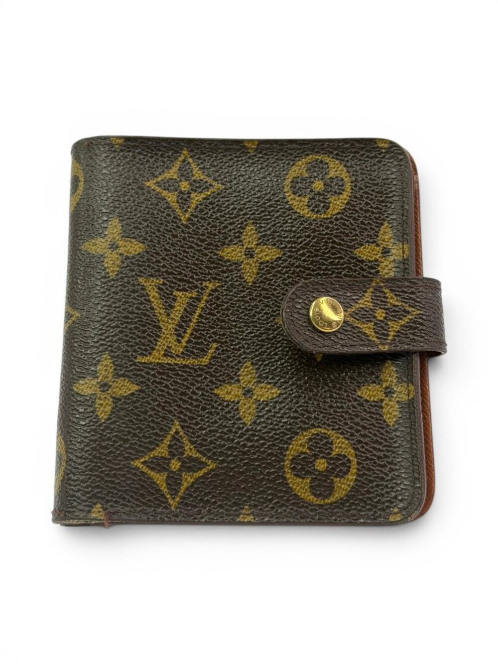 Louis Vuitton Monogram Compact Zip Wallet M61667 Brown Canvas Bifold Wallet